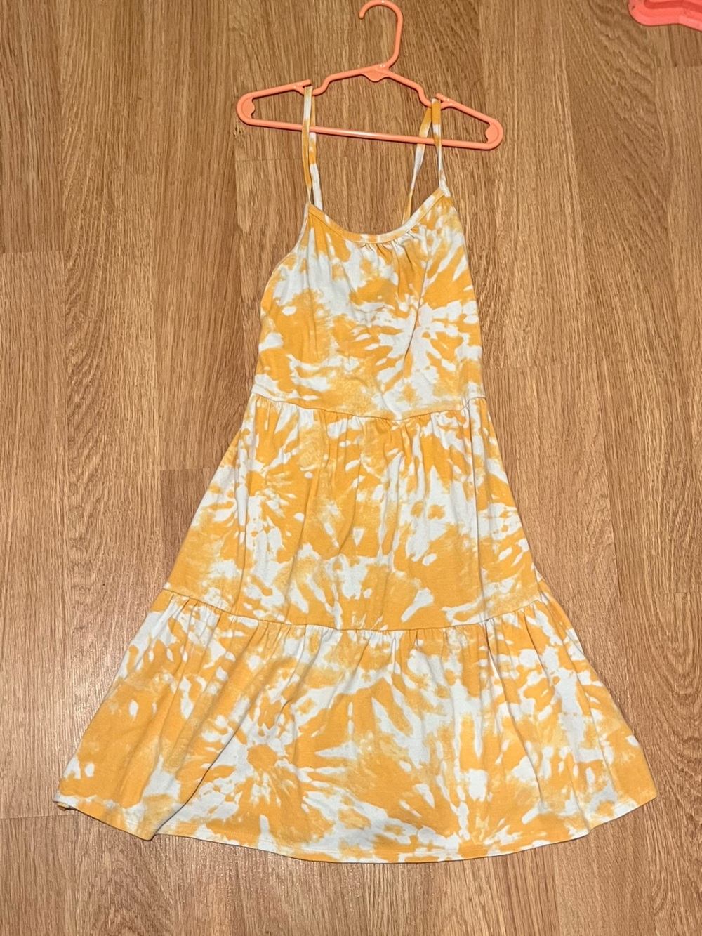 Cat & Jack Yellow and White Tie-Dye Sundress